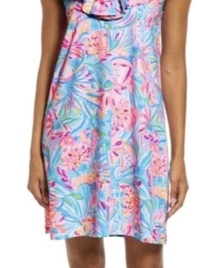 Lilly Pulitzer Pastel Floral Midi Dress - Blue, Pink, Green